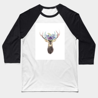 Deer with flower crown Baseball T-Shirt